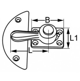 Côtes fermeture anti-vibration à bouton tournant