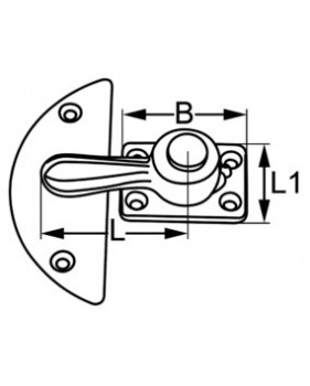 Côtes fermeture anti-vibration à bouton tournant