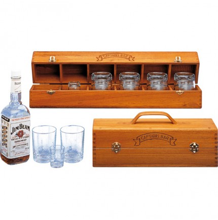 Coffret de verres à Whisky "CAPTAINS BAR"