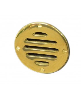 Petite grille d'aération ronde en laiton 83 mm