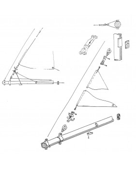 Schéma emplacement emmagasineur de voile