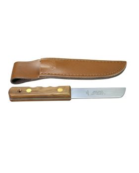 Small rigger's knife in stainless steel with his case