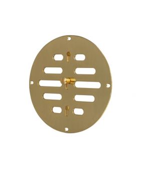 Grille circulaire plate réglable en laiton