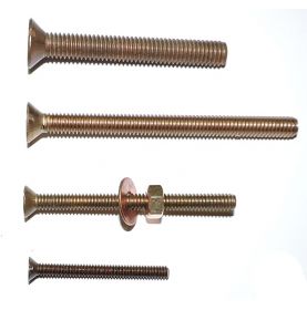 Bronze machine screw slotted countersunk head