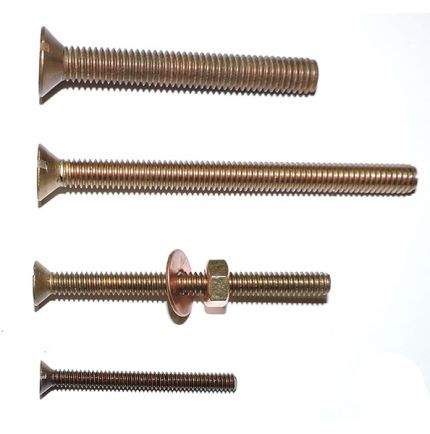 Bronze machine screw slotted countersunk head