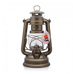 Hurricane lamp in galvanised steel