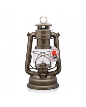 Hurricane lamp in galvanised steel