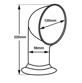 Manche à air en laiton chromé + bouchon