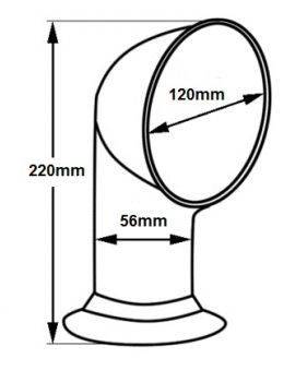 Manche à air en laiton chromé + bouchon