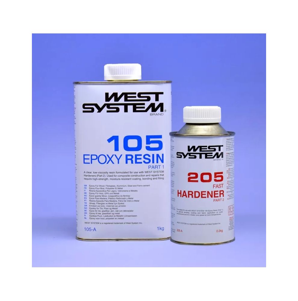 Résine epoxy rapideWest System 105/205