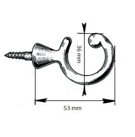 BRASS SCREW HOOK