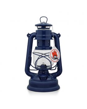 Lampe tempête à pétrole couleur bleue marine