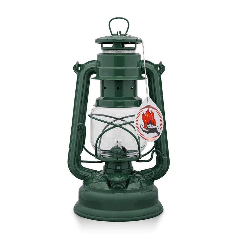 Lampe tempête à pétrole verte