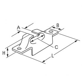 Chaumard droit à rebord en bronze