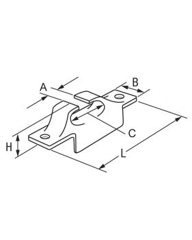 Chaumard droit à rebord en bronze