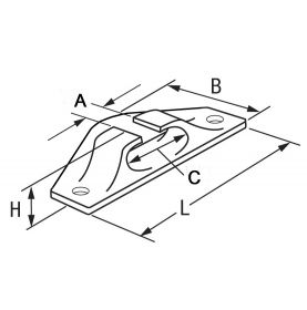 Small brass fairlead for stern