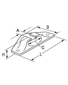 Small brass fairlead for stern