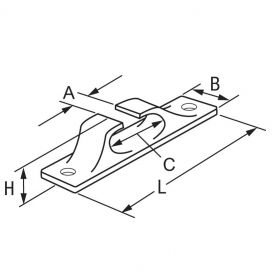 Bronze straight fairlead