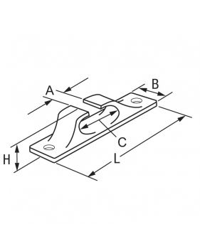 Bronze straight fairlead