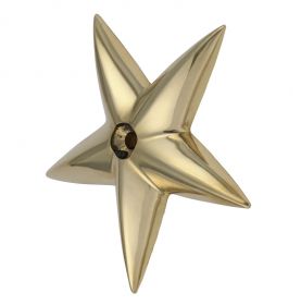 Bevelled star in polished brass