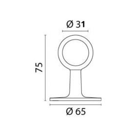 Support de rampe en laiton diamètre 30 et 36mm