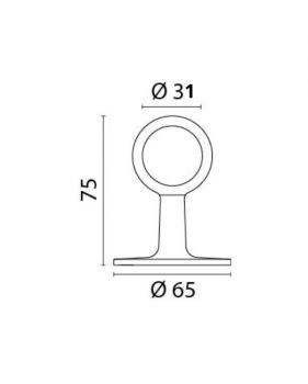 Support de rampe en laiton diamètre 30 et 36mm