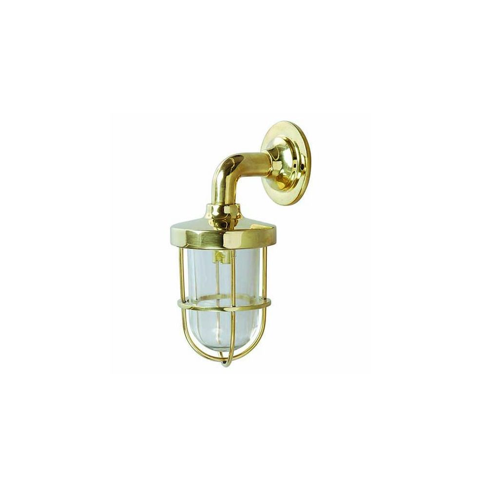 BRASS GUARDED BULKHEAD LIGHT