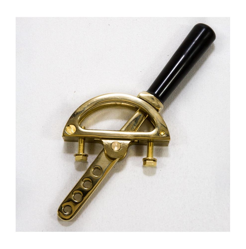 Engine control lever in polished bronze