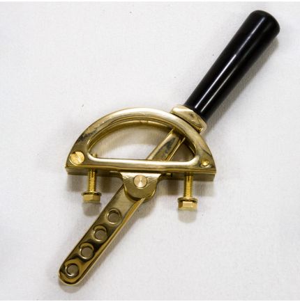 Engine control lever in polished bronze