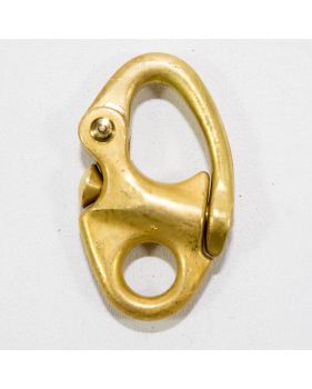 Snap-shackle with fixed eye in manganese bronze