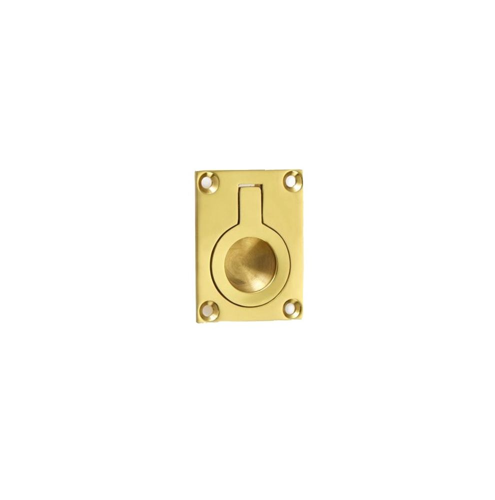 Brass rectangular flush ring