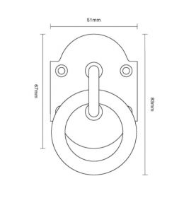 ANELLO MOBILE SU PIASTRA DI OTTONE