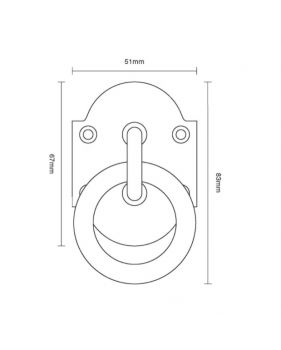 ANELLO MOBILE SU PIASTRA DI OTTONE