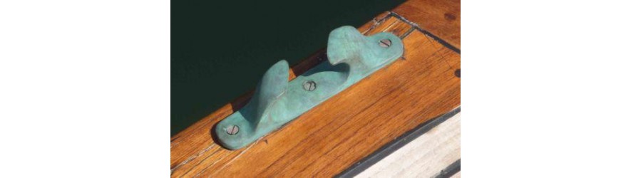 Chaumards et filoirs en bronze pour bateau