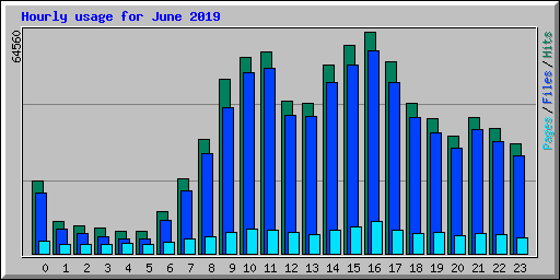 Hourly usage for June 2019