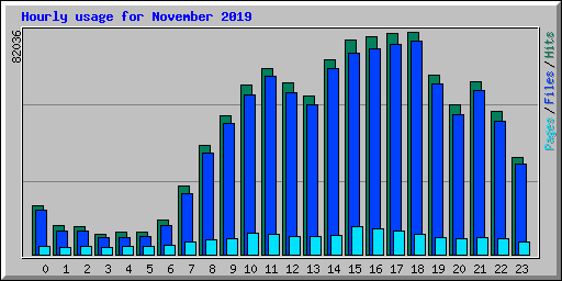 Hourly usage for November 2019