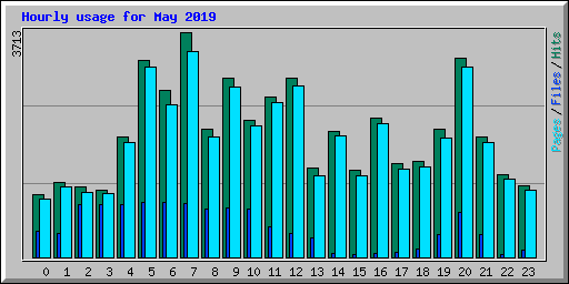 Hourly usage for May 2019