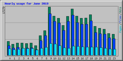 Hourly usage for June 2019